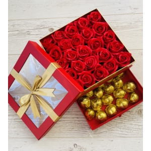 Piros arany ajándékdoboz - Felsőpolc Ajándék Webáruház